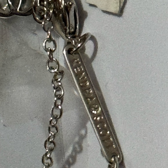 NWT-Kendra Scott “Elisa” Pendant Necklace- Silver Rhodium-Anthracite Gray Stone - Picture 15 of 17